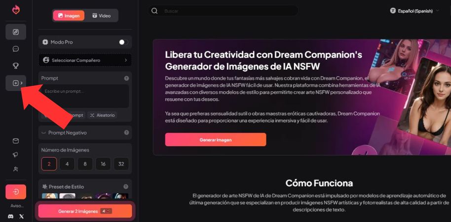 Korak 1 Izaberite opciju Generiši“ (leva bočna traka)