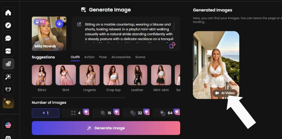 Korak 1 je otvaranje generisane slike