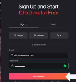 Korak 3 Kliknite na “Pridruži se besplatno“