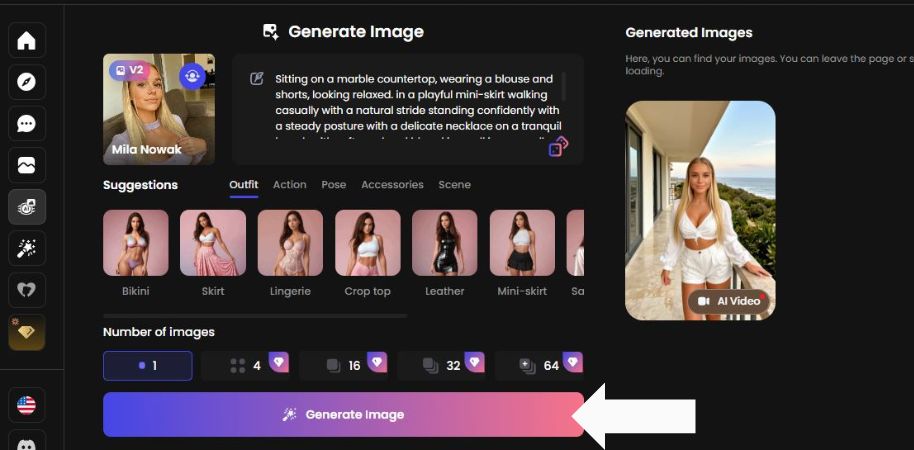 Korak 5 Kliknite na dugme Generiši sliku